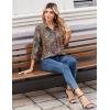 image:imageZeagoo Women Blouses Chiffon Long Sleeve Button Down Shirts Business Causal Dressy Work Top V Neck Summer Spring ClothesMulticolor 721