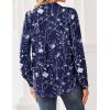 image:imageZeagoo Women Blouses Chiffon Long Sleeve Button Down Shirts Business Causal Dressy Work Top V Neck Summer Spring ClothesNavy Floral
