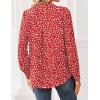 image:imageZeagoo Women Blouses Chiffon Long Sleeve Button Down Shirts Business Causal Dressy Work Top V Neck Summer Spring ClothesRed White Polka Dots