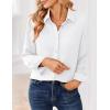 image:imageZeagoo Women Blouses Chiffon Long Sleeve Button Down Shirts Business Causal Dressy Work Top V Neck Summer Spring ClothesWhite Sheer