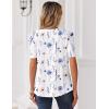 image:imageZeagoo Women Blouses Puff Short Sleeve Tops V Neck Dressy Casual Spring Shirts Boho Floral Cute Clothes 2026Bf290white Flowers