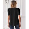 image:imageZeagoo Women Blouses Puff Short Sleeve Tops V Neck Dressy Casual Spring Shirts Boho Floral Cute Clothes 2026Black