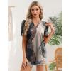 image:imageZeagoo Women Blouses Puff Short Sleeve Tops V Neck Dressy Casual Spring Shirts Boho Floral Cute Clothes 2026Cx278multicolored