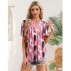 image:imageZeagoo Women Blouses Puff Short Sleeve Tops V Neck Dressy Casual Spring Shirts Boho Floral Cute Clothes 2026Jh603pink