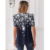 image:imageZeagoo Women Blouses Puff Short Sleeve Tops V Neck Dressy Casual Spring Shirts Boho Floral Cute Clothes 2026Sf103navy