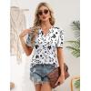 image:imageZeagoo Women Blouses Puff Short Sleeve Tops V Neck Dressy Casual Spring Shirts Boho Floral Cute Clothes 2026Sf291white