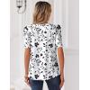 image:imageZeagoo Women Blouses Puff Short Sleeve Tops V Neck Dressy Casual Spring Shirts Boho Floral Cute Clothes 2026Sf291white