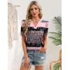 image:imageZeagoo Women Blouses Puff Short Sleeve Tops V Neck Dressy Casual Spring Shirts Boho Floral Cute Clothes 2026Tz245stripe