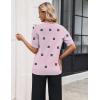 image:imageZeagoo Womens Short Sleeve Sweater 2026 Spring Summer Tops Lightweight Casual V Neck Sweaters Dressy Work Blouses ClothesA Floral Jh455