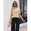 image:imageZeagoo Womens Short Sleeve Sweater 2026 Spring Summer Tops Lightweight Casual V Neck Sweaters Dressy Work Blouses ClothesApricot
