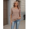 image:imageZeagoo Womens Short Sleeve Sweater 2026 Spring Summer Tops Lightweight Casual V Neck Sweaters Dressy Work Blouses ClothesKhaki