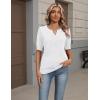 image:imageZeagoo Womens Short Sleeve Sweater 2026 Spring Summer Tops Lightweight Casual V Neck Sweaters Dressy Work Blouses ClothesWhite