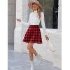 image:imageZeagoo Womens Skirt Basic Mini Skater Skirt 2026 Summer Skirts Stretchable High Waist ALine Valentines SkirtsGz2