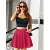 image:imageZeagoo Womens Skirt Basic Mini Skater Skirt 2026 Summer Skirts Stretchable High Waist ALine Valentines SkirtsRose