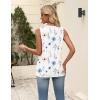 image:imageZeagoo Womens Summer Tank Tops 2026 Pleated V Neck Floral Loose Fit Casual Flowy Boho Tunic Sleeveless ShirtsBf290