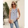 image:imageZeagoo Womens Summer Tank Tops 2026 Pleated V Neck Floral Loose Fit Casual Flowy Boho Tunic Sleeveless ShirtsDh62