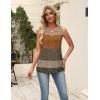 image:imageZeagoo Womens Summer Tank Tops 2026 Pleated V Neck Floral Loose Fit Casual Flowy Boho Tunic Sleeveless ShirtsJh398