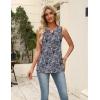 image:imageZeagoo Womens Summer Tank Tops 2026 Pleated V Neck Floral Loose Fit Casual Flowy Boho Tunic Sleeveless ShirtsMz473