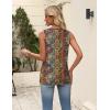 image:imageZeagoo Womens Summer Tank Tops 2026 Pleated V Neck Floral Loose Fit Casual Flowy Boho Tunic Sleeveless ShirtsMz721