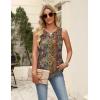 image:imageZeagoo Womens Summer Tank Tops 2026 Pleated V Neck Floral Loose Fit Casual Flowy Boho Tunic Sleeveless ShirtsMz721