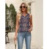 image:imageZeagoo Womens Summer Tank Tops 2026 Pleated V Neck Floral Loose Fit Casual Flowy Boho Tunic Sleeveless ShirtsMz869