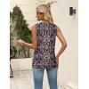 image:imageZeagoo Womens Summer Tank Tops 2026 Pleated V Neck Floral Loose Fit Casual Flowy Boho Tunic Sleeveless ShirtsMz869