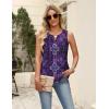 image:imageZeagoo Womens Summer Tank Tops 2026 Pleated V Neck Floral Loose Fit Casual Flowy Boho Tunic Sleeveless ShirtsMz907