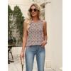 image:imageZeagoo Womens Summer Tank Tops 2026 Pleated V Neck Floral Loose Fit Casual Flowy Boho Tunic Sleeveless ShirtsXh498