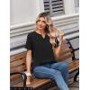 image:imageZeagoo Womens Summer Tops V Neck Short Sleeve Shirts Dressy Casual Blouse Spring Vacation Tshirts ClothesBlack