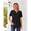 image:imageZeagoo Womens Summer Tops V Neck Short Sleeve Shirts Dressy Casual Blouse Spring Vacation Tshirts ClothesBlack
