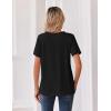 image:imageZeagoo Womens Summer Tops V Neck Short Sleeve Shirts Dressy Casual Blouse Spring Vacation Tshirts ClothesBlack