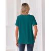 image:imageZeagoo Womens Summer Tops V Neck Short Sleeve Shirts Dressy Casual Blouse Spring Vacation Tshirts ClothesBlue Green