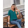 image:imageZeagoo Womens Summer Tops V Neck Short Sleeve Shirts Dressy Casual Blouse Spring Vacation Tshirts ClothesBlue Green