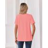 image:imageZeagoo Womens Summer Tops V Neck Short Sleeve Shirts Dressy Casual Blouse Spring Vacation Tshirts ClothesCoral