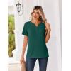 image:imageZeagoo Womens Summer Tops V Neck Short Sleeve Shirts Dressy Casual Blouse Spring Vacation Tshirts ClothesGreen