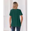 image:imageZeagoo Womens Summer Tops V Neck Short Sleeve Shirts Dressy Casual Blouse Spring Vacation Tshirts ClothesGreen