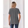 image:imageZeagoo Womens Summer Tops V Neck Short Sleeve Shirts Dressy Casual Blouse Spring Vacation Tshirts ClothesGrey