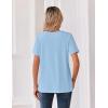 image:imageZeagoo Womens Summer Tops V Neck Short Sleeve Shirts Dressy Casual Blouse Spring Vacation Tshirts ClothesLight Blue