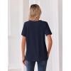 image:imageZeagoo Womens Summer Tops V Neck Short Sleeve Shirts Dressy Casual Blouse Spring Vacation Tshirts ClothesNavy Blue