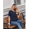image:imageZeagoo Womens Summer Tops V Neck Short Sleeve Shirts Dressy Casual Blouse Spring Vacation Tshirts ClothesNavy Blue