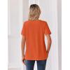 image:imageZeagoo Womens Summer Tops V Neck Short Sleeve Shirts Dressy Casual Blouse Spring Vacation Tshirts ClothesOrange