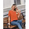 image:imageZeagoo Womens Summer Tops V Neck Short Sleeve Shirts Dressy Casual Blouse Spring Vacation Tshirts ClothesOrange