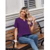 image:imageZeagoo Womens Summer Tops V Neck Short Sleeve Shirts Dressy Casual Blouse Spring Vacation Tshirts ClothesPurple