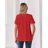 image:imageZeagoo Womens Summer Tops V Neck Short Sleeve Shirts Dressy Casual Blouse Spring Vacation Tshirts ClothesRed