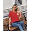 image:imageZeagoo Womens Summer Tops V Neck Short Sleeve Shirts Dressy Casual Blouse Spring Vacation Tshirts ClothesRed