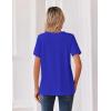 image:imageZeagoo Womens Summer Tops V Neck Short Sleeve Shirts Dressy Casual Blouse Spring Vacation Tshirts ClothesSky Blue