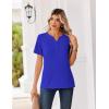 image:imageZeagoo Womens Summer Tops V Neck Short Sleeve Shirts Dressy Casual Blouse Spring Vacation Tshirts ClothesSky Blue