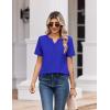 image:imageZeagoo Womens Summer Tops V Neck Short Sleeve Shirts Dressy Casual Blouse Spring Vacation Tshirts ClothesSky Blue