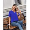 image:imageZeagoo Womens Summer Tops V Neck Short Sleeve Shirts Dressy Casual Blouse Spring Vacation Tshirts ClothesSky Blue