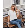image:imageZeagoo Womens Summer Tops V Neck Short Sleeve Shirts Dressy Casual Blouse Spring Vacation Tshirts ClothesWhite